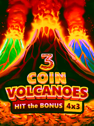 3 Coin Volcanoes game tile at PakWin